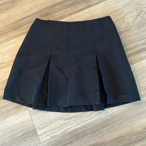 Abercrombie and Fitch A&F Pleated Black Menswear Mini Skort